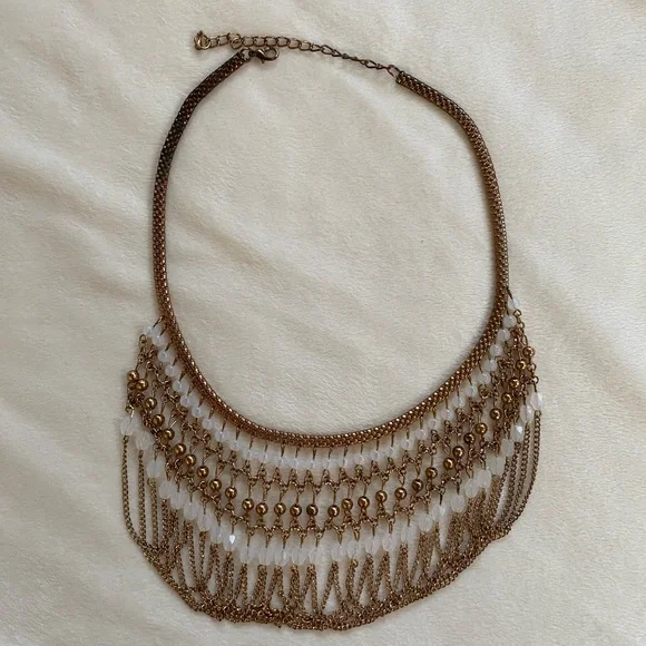 Chain and beaded necklace - Picture 2 of 4